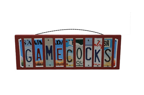 License Plate "GAMECOCKS" Plaque