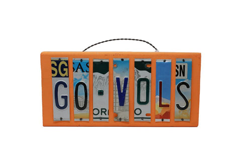 License Plate "Go Vols" Plaque