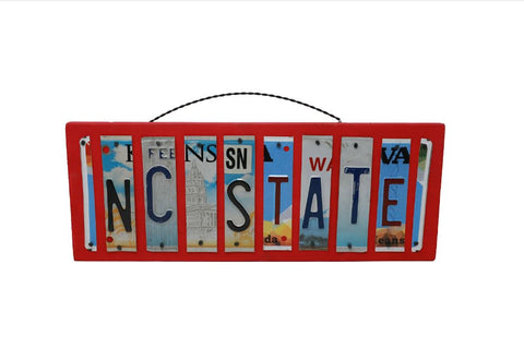 License Plate "NC State" Plaque