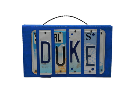 License Plate Sign - Duke
