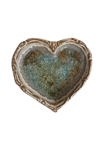 Down to Earth Pottery Artisan Plate - Heart