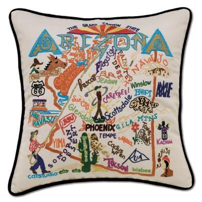 Arizona Hand Embroidered CatStudio Pillow