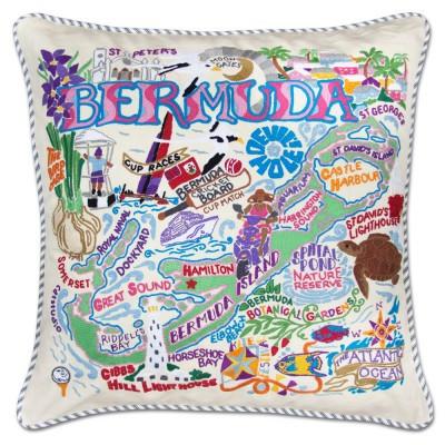 Bermuda Hand Embroidered CatStudio Pillow