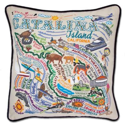 Catalina Embroidered CatStudio Pillow