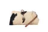 One of a Kind Handmade Hide Clutch