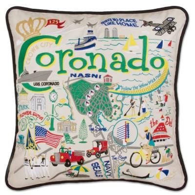 Coronado Hand Embroidered CatStudio Pillow