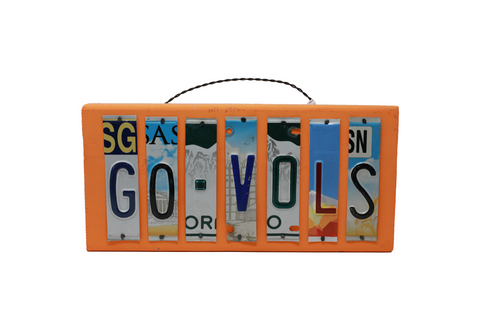 License Plate Sign - Go Vols