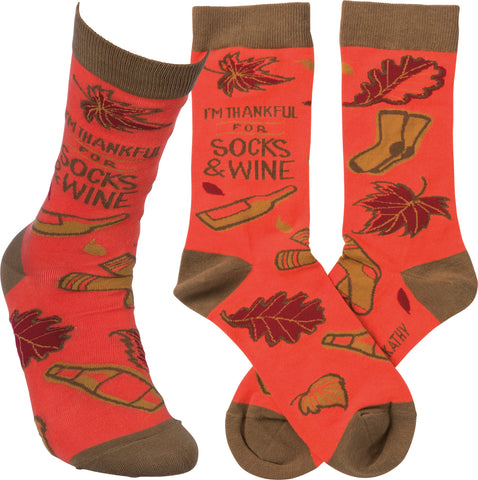 Socks - Thankful for Socks and Wine