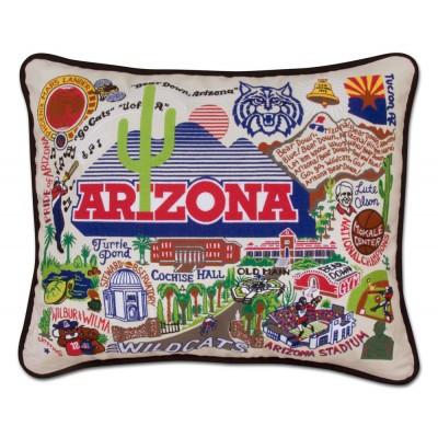Arizona University Hand Embroidered CatStudio Pillow