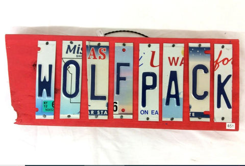 License Plate "Wolfpack" Plaque