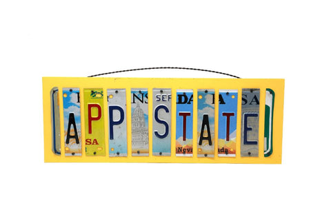 License Plate "App State" Plaque