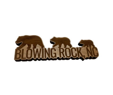 Wood Blowing Rock Magnet
