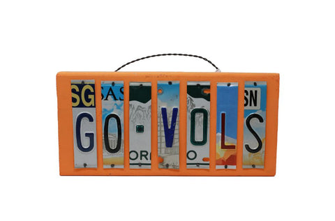 License Plate "Go Vols" Plaque