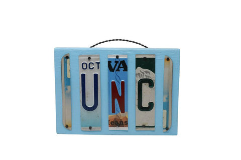 License Plate "UNC" Plaque