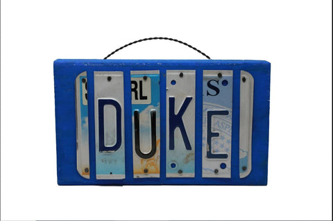 License Plate "Duke" Plaque