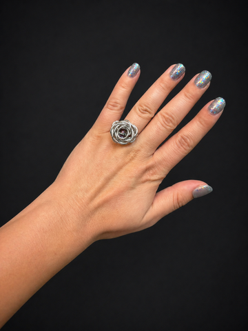 Aluminum Wire Flower Ring