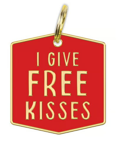 I Give Free Kisses - Dog Collar Charm