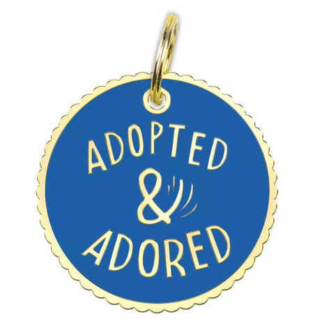 Adopted and Adored - Dog Collar Charm