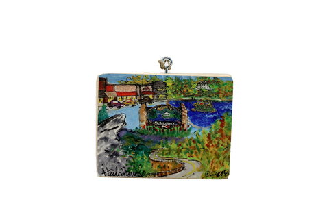 Heidi Hensley Blowing Rock Mural - Ornament