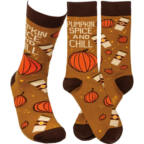 Sock- Pumpkin Spice & Chill