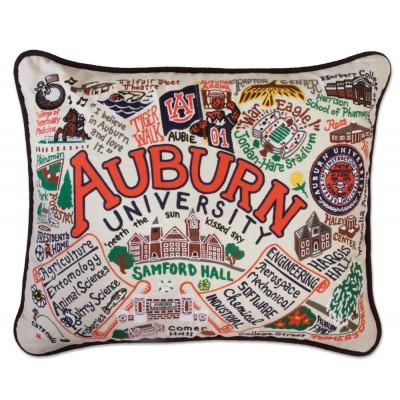 Auburn University Hand Embroidered CatStudio Pillow