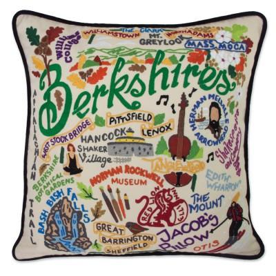 Berkshires Hand Embroidered CatStudio Pillow