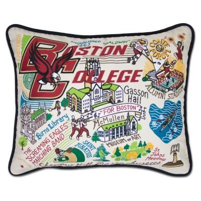Boston College Hand Embroidered CatStudio Pillow