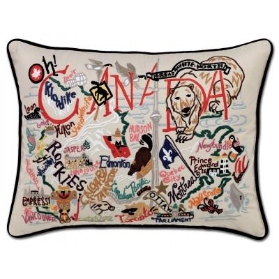 Canada Hand Embroidered CatStudio Pillow