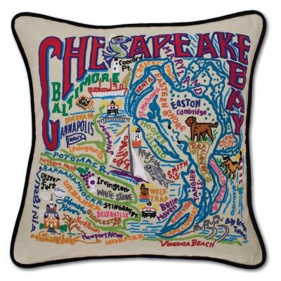 Chesapeake Embroidered CatStudio Pillow