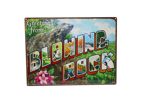 Blowing Rock Mural Metal Sign