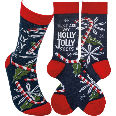 Sock- Holly Jolly socks