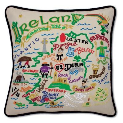 Ireland Hand Embroidered CatStudio Pillow