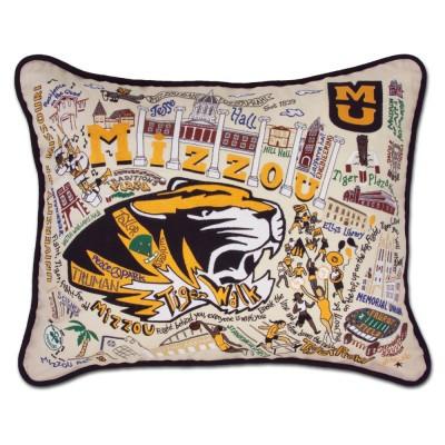 Mizzou Hand Embroidered CatStudio Pillow