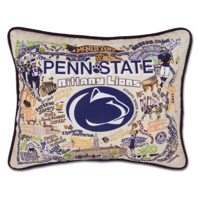 Penn State Hand Embroidered CatStudio Pillow