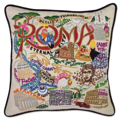 Roma Hand Embroidered CatStudio Pillow