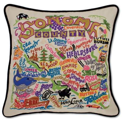 Sonoma Hand Embroidered CatStudio Pillow