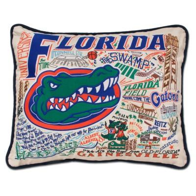 Florida University Hand Embroidered CatStudio Pillow