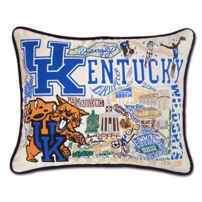 Kentucky University Hand Embroidered CatStudio Pillow