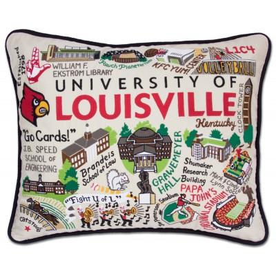 Loiusville Hand Embroidered CatStudio Pillow