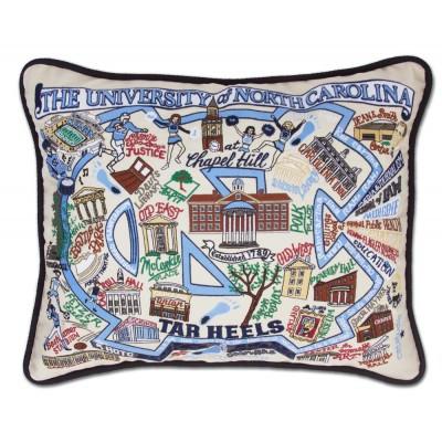 University of North Carolina Hand Embroidered CatStudio Pillow