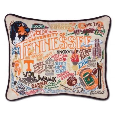 University of Tennessee Hand Embroidered CatStudio Pillow